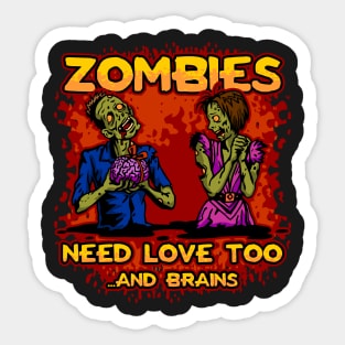 Zombie Love Sticker